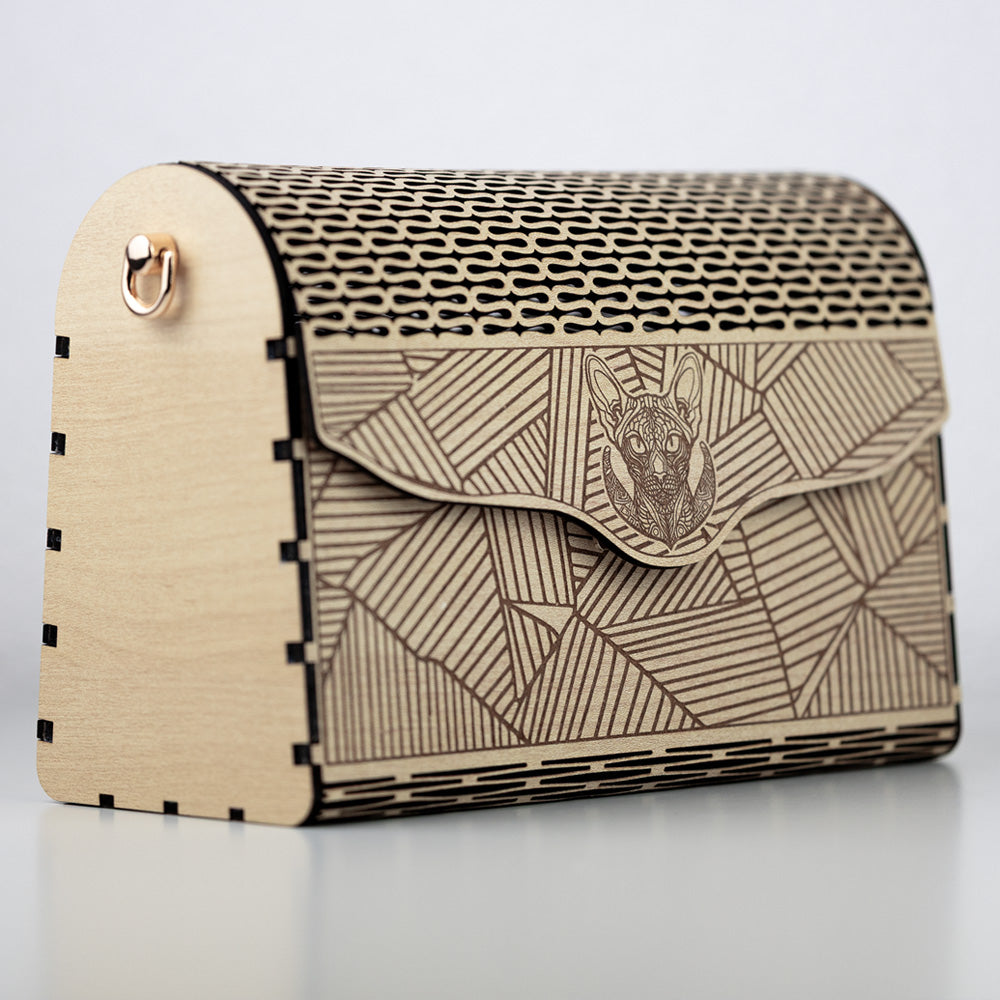 Holz Handtasche "Élégance Sauvage"