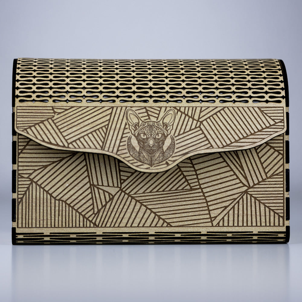 Holz Handtasche "Élégance Sauvage"