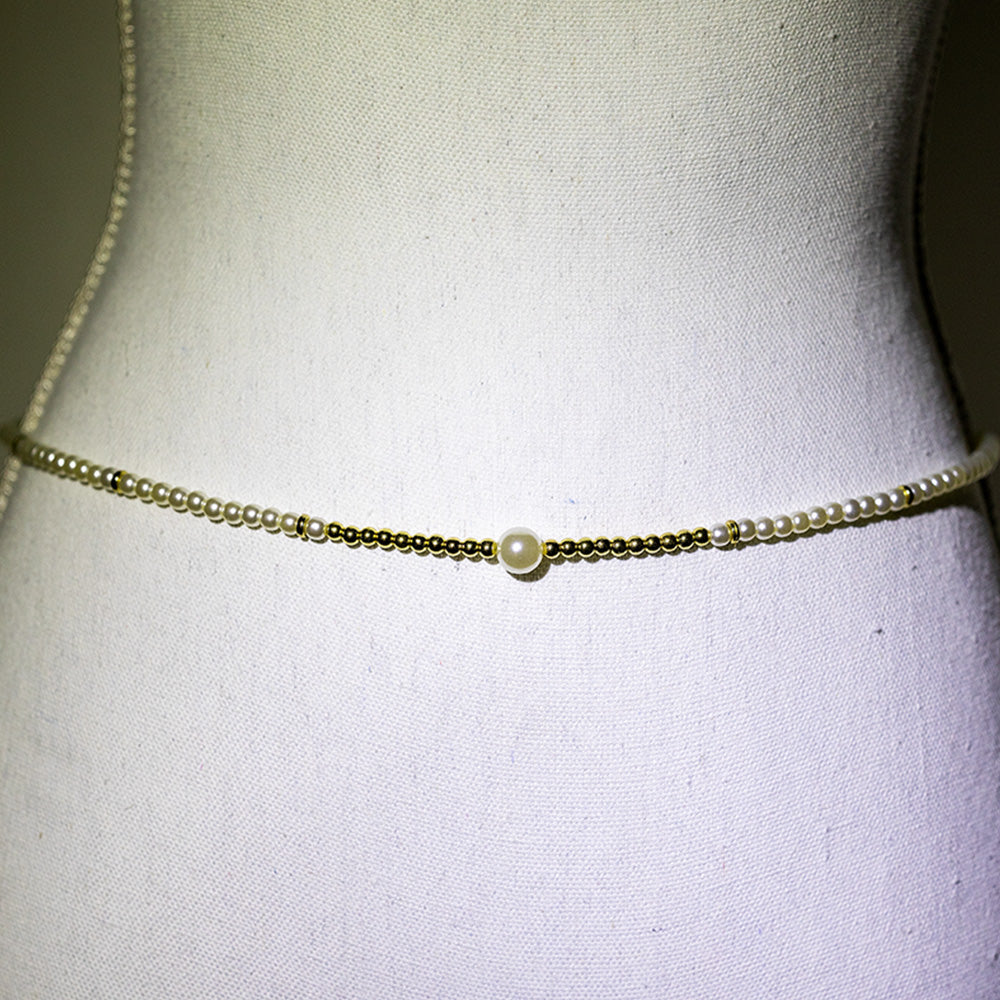Golden Pearl Belt & Necklace - Kette