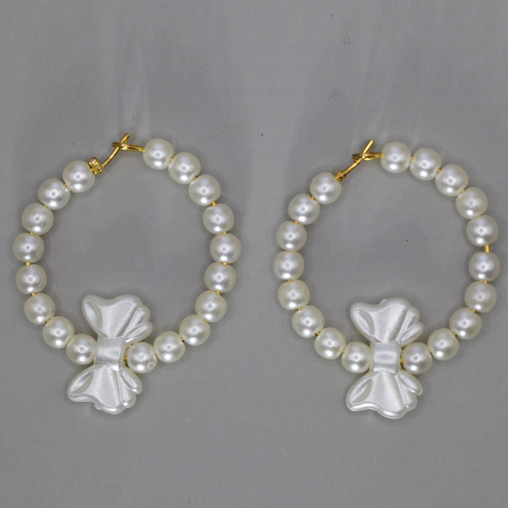 Pearl Bow Hoops – Creolen