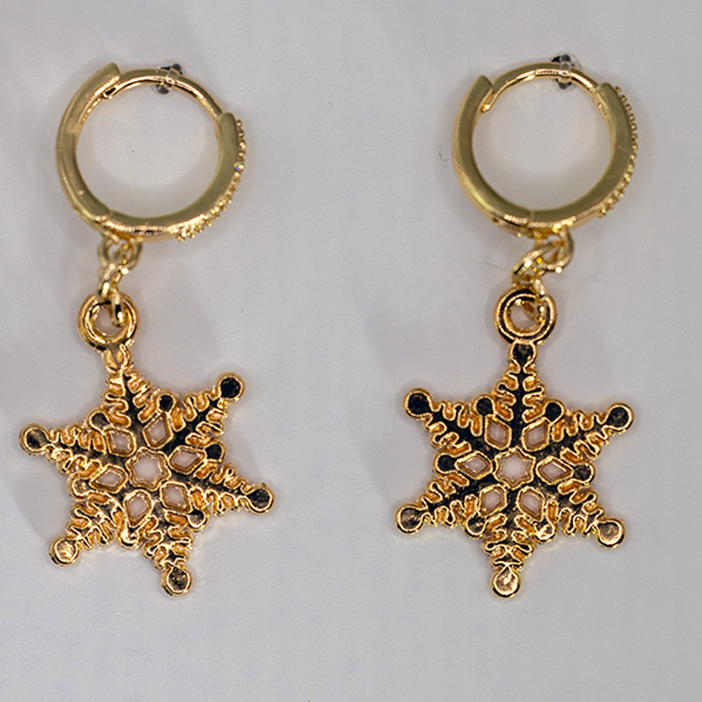 Snowflake Creoles - Ohrringe