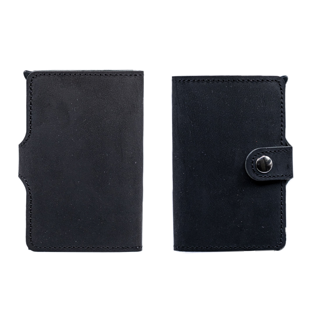 Echt Leder RFID Geldbörse schwarz