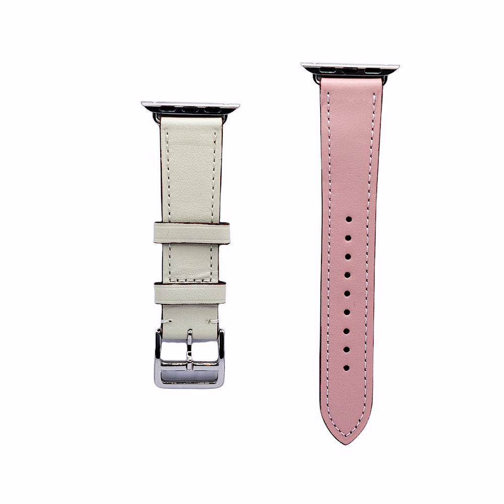 Leder Band Pink Weis