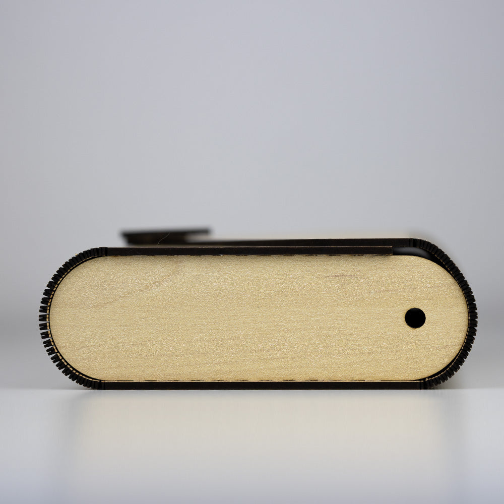 Holz Handtasche mit Holzknopf