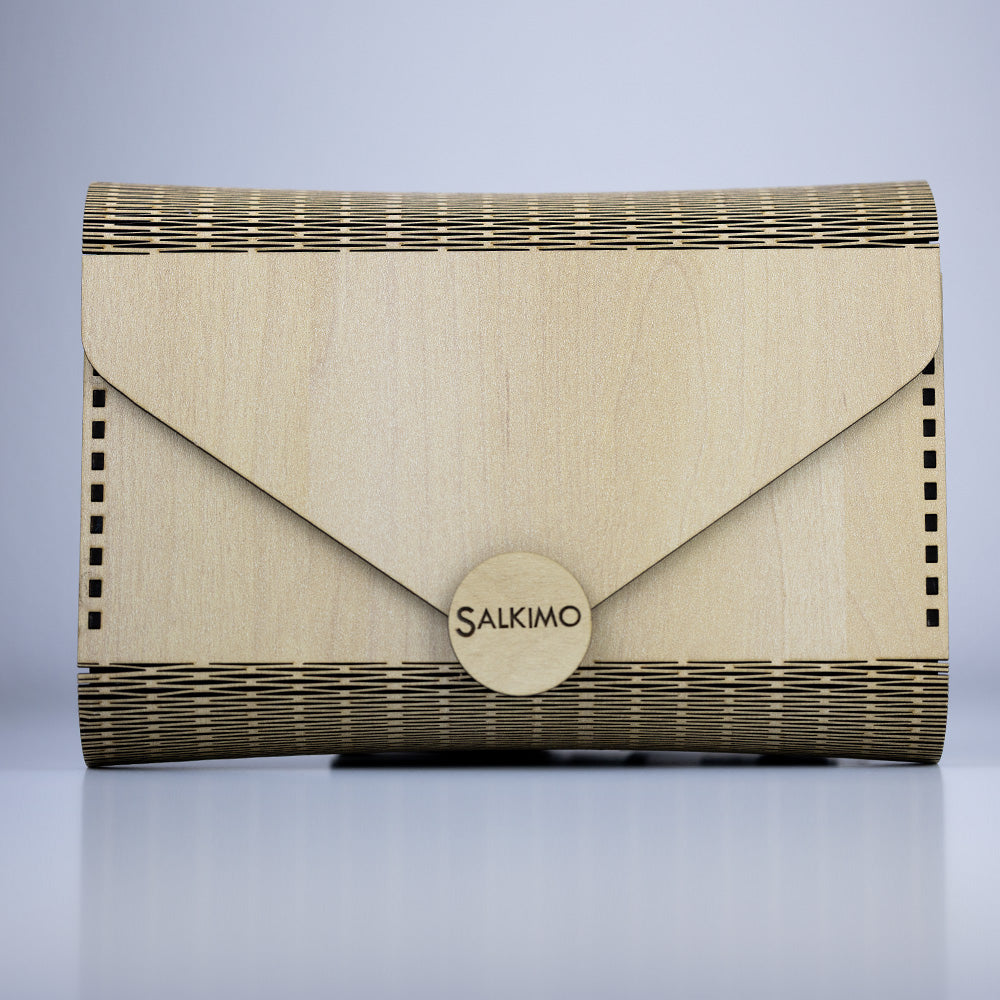 Holz Handtasche mit Holzknopf