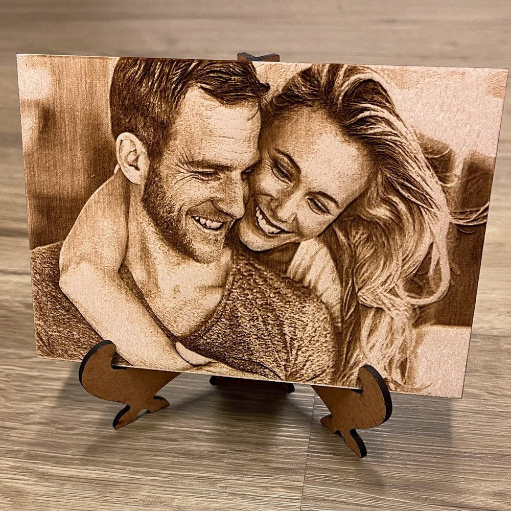 Holzbild Gravur