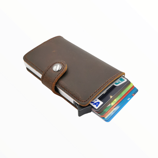 Echt Leder RFID Geldbörse braun